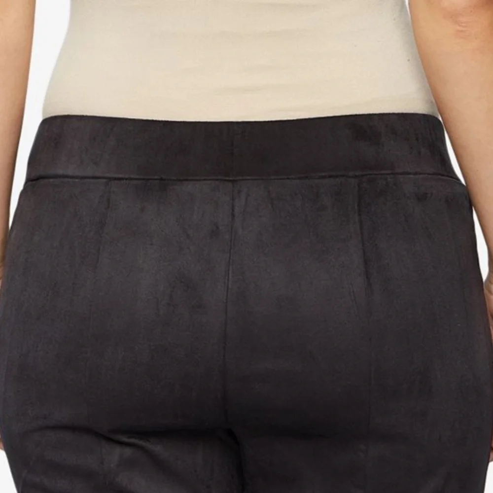 NWT A Pea In The Pod Maternity Faux Suede Below Belly Leggings Black
